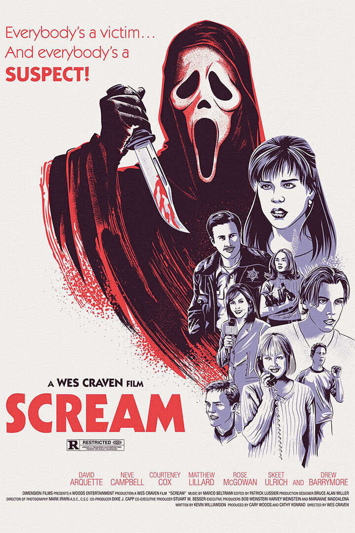 Scream Movie Horror Thriller Poster Wall Art Print Home Wall Decor