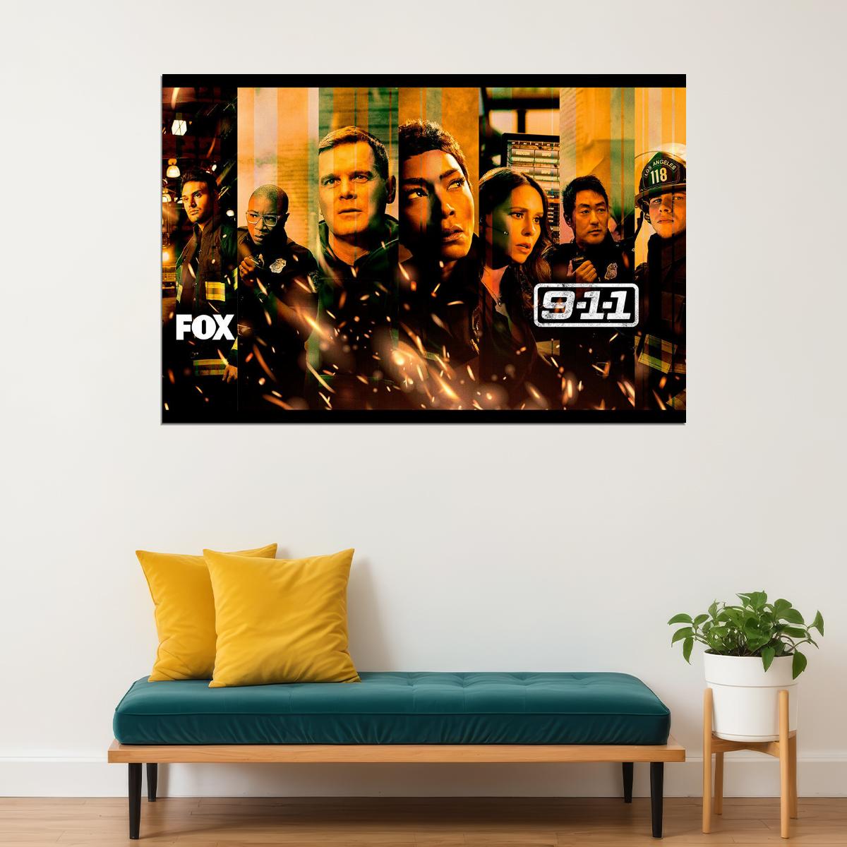 9 1 1 Emergency Save Action Tv Show Poster Wall Art Print Home Wall Decor