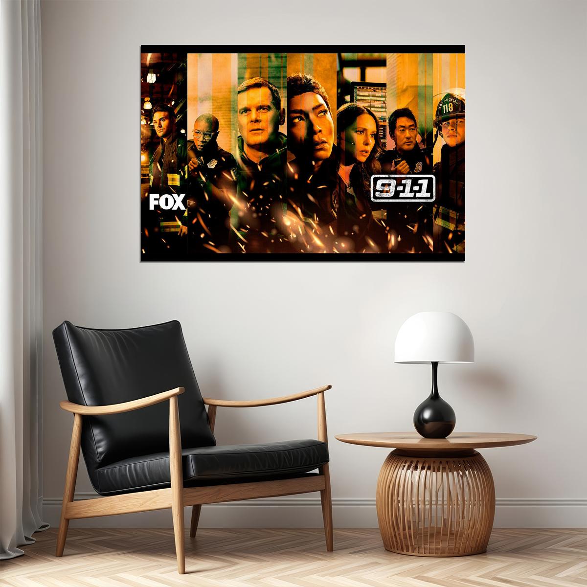 9 1 1 Emergency Save Action Tv Show Poster Wall Art Print Home Wall Decor