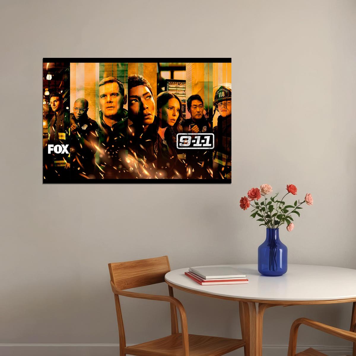 9 1 1 Emergency Save Action Tv Show Poster Wall Art Print Home Wall Decor