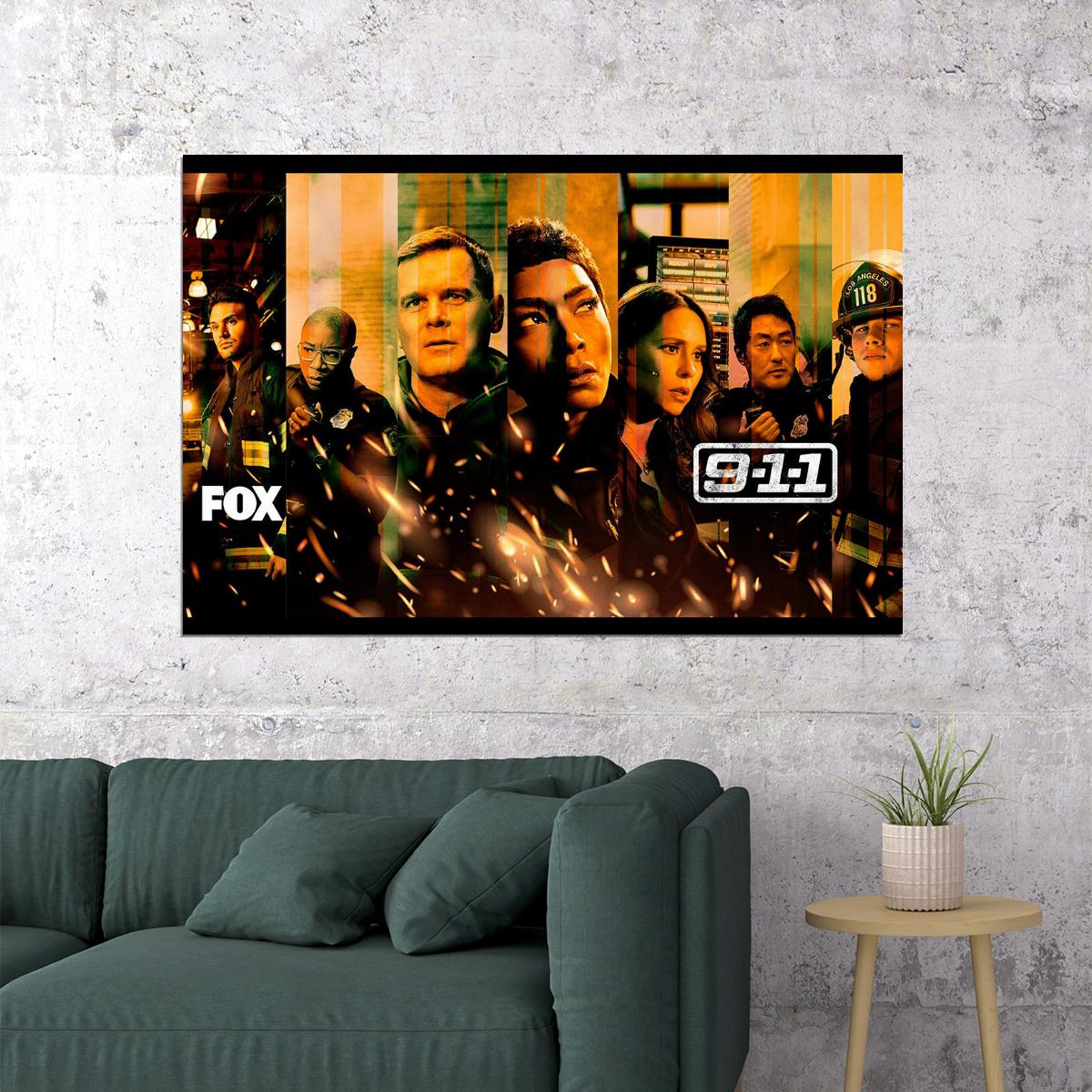 9 1 1 Emergency Save Action Tv Show Poster Wall Art Print Home Wall Decor