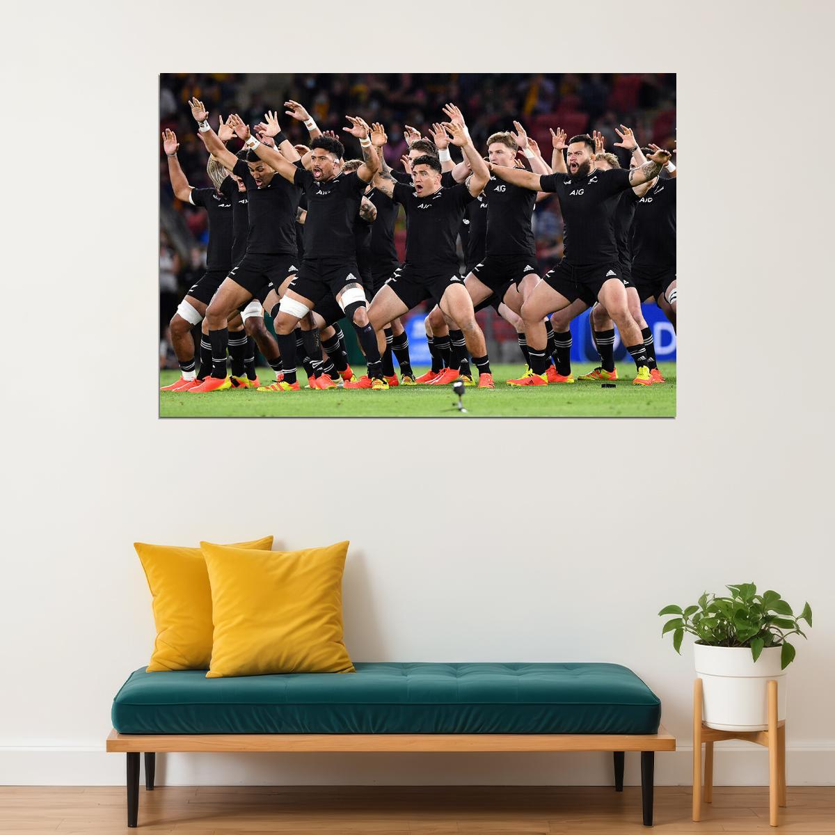 The New Zealand All Blacks Rugby World Championship Poster Wall Art Print Home Wall Decor