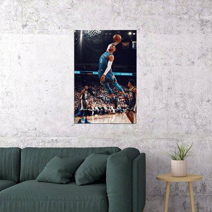 Russell Westbrook Oklahoma City Basketball Poster Wall Art Print Home Wall Decor