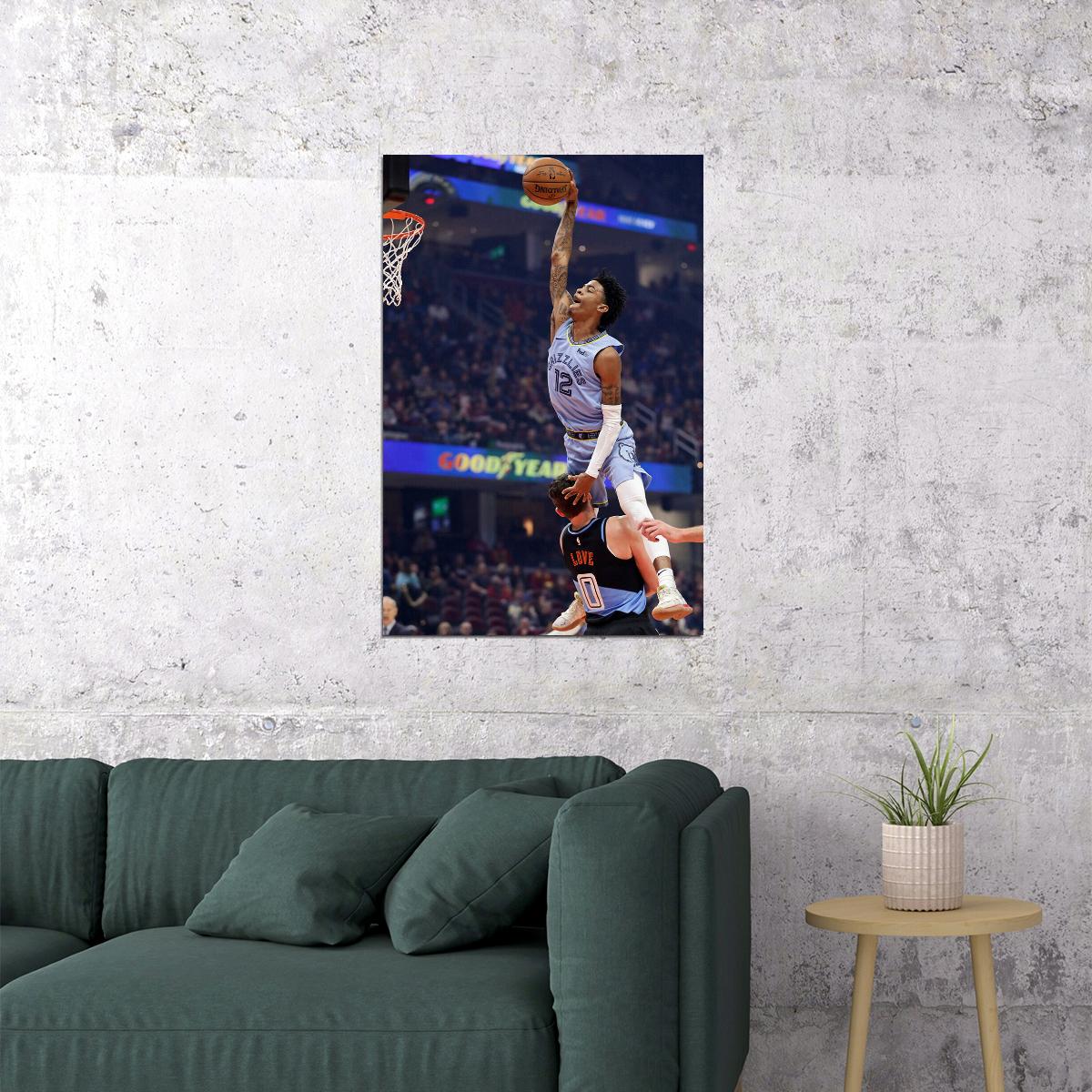 Ja Morant Memphis Basketball Star Poster Wall Art Print Home Wall Decor