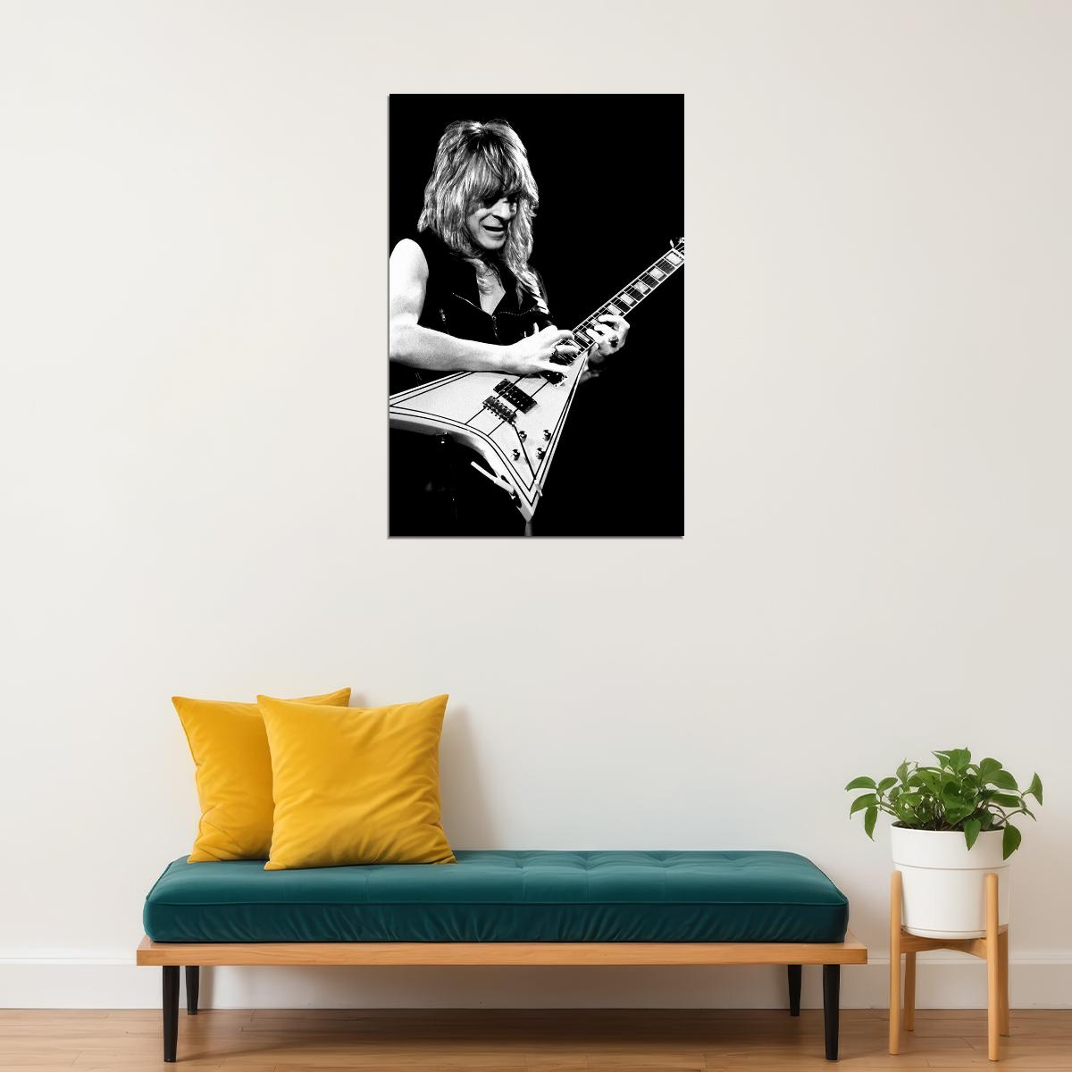 Randy Rhoads Heavy Metal Musician Poster Wall Art Print Home Wall Decor