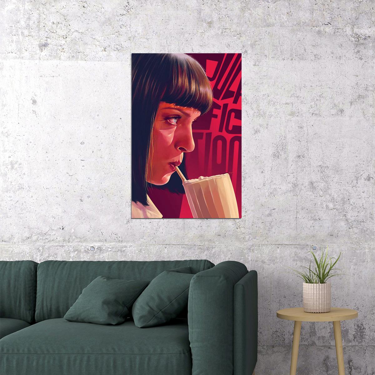 Pulp Fiction Classic Movie Drama Crime Poster Wall Art Print Home Wall Decor