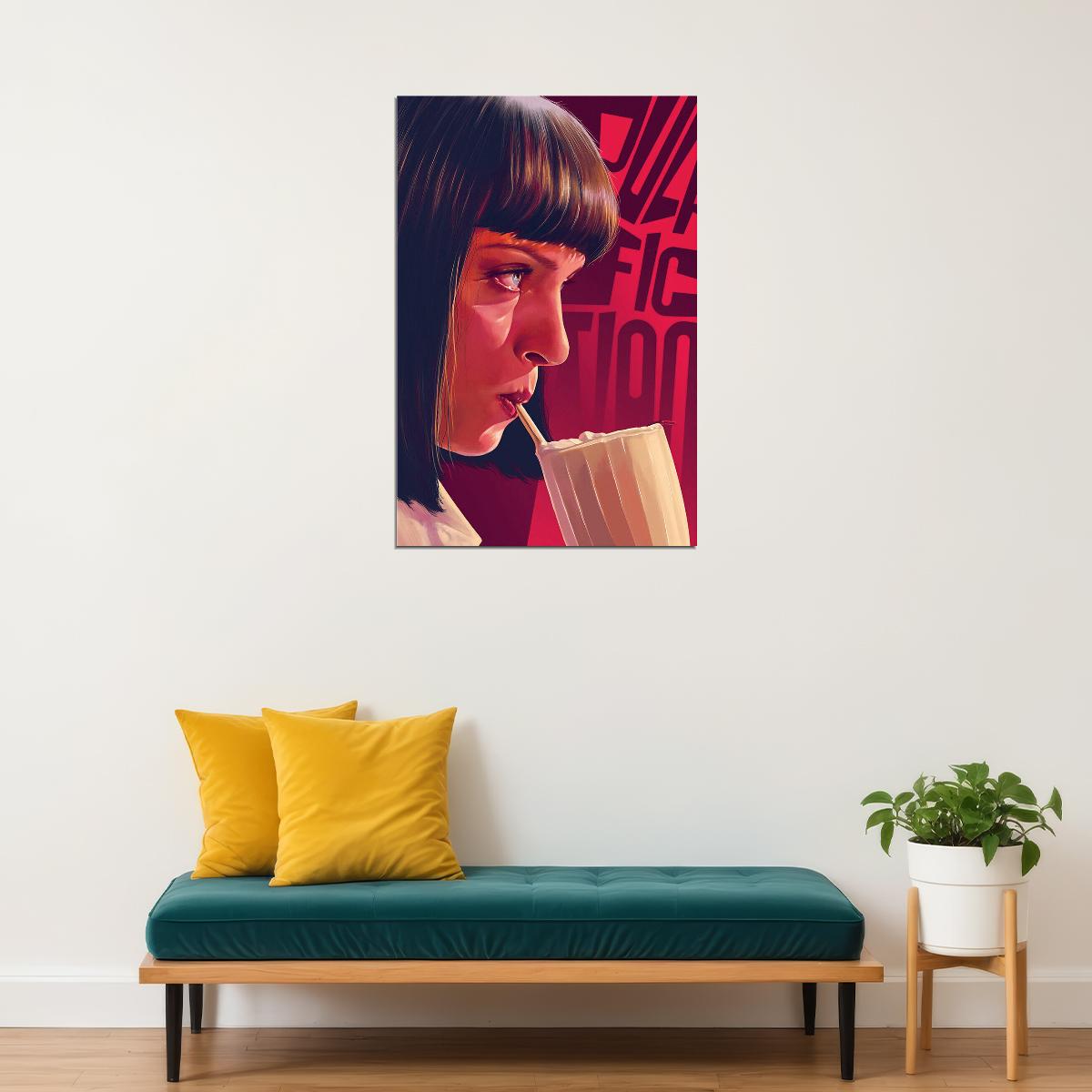 Pulp Fiction Classic Movie Drama Crime Poster Wall Art Print Home Wall Decor