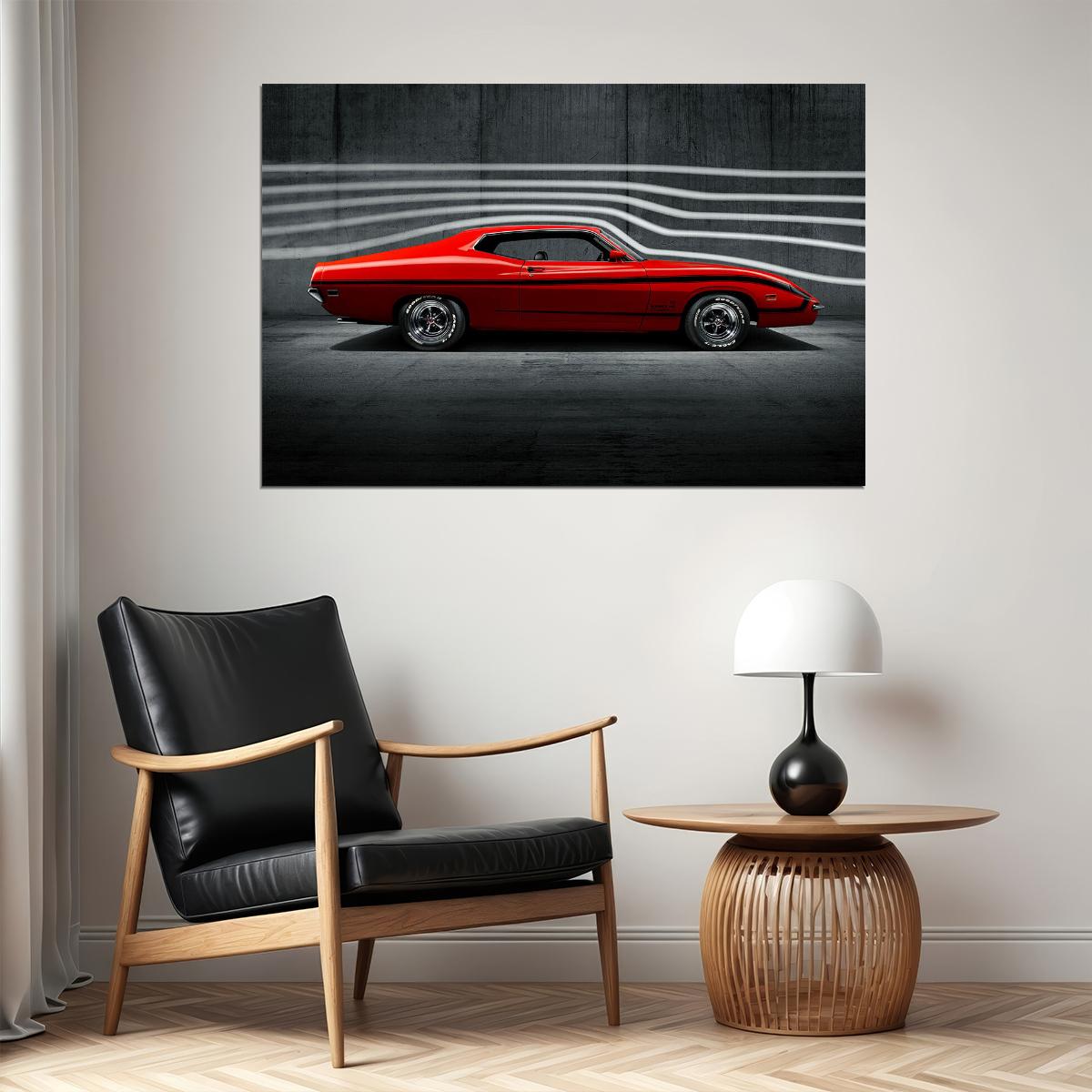 1970 Ford Torino King Cobra Sporty Car Poster Wall Art Print Home Wall Decor