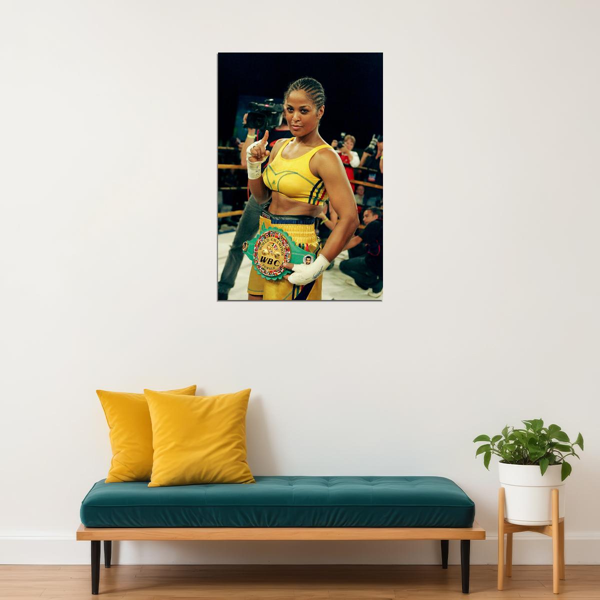 Laila Ali Standing In The Ring Boxer Poster Wall Art Print Home Wall Decor