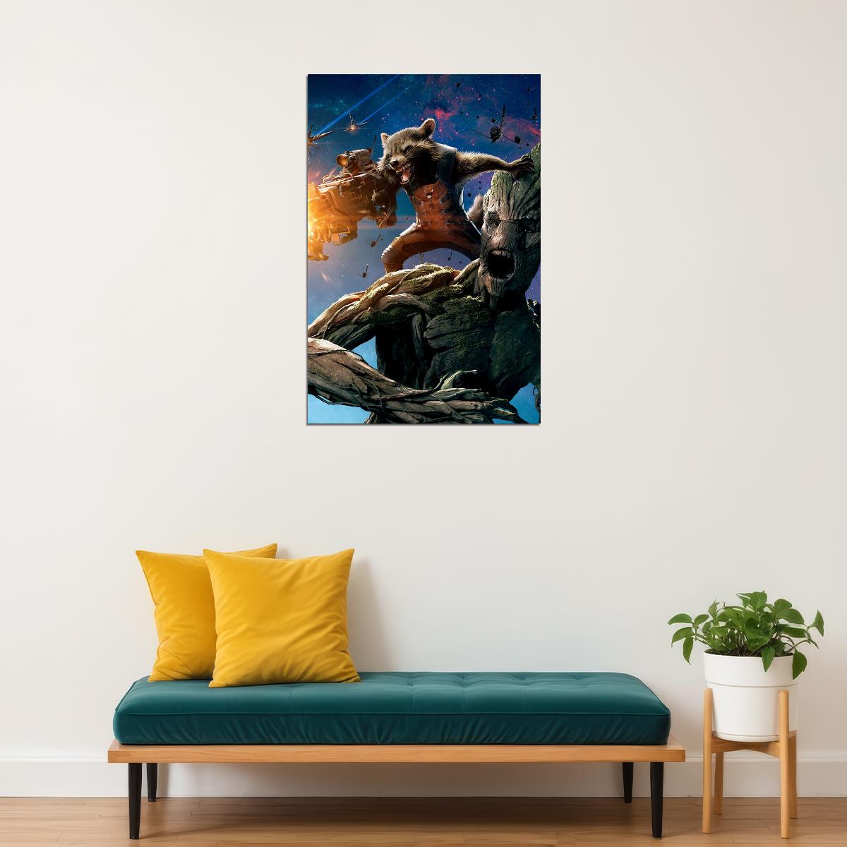 Guardians Of The Galaxy Rocket & Groot Special Poster Wall Art Print Home Wall Decor