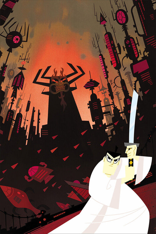 Samurai Jack Field Of Skulls Animated Series Poster Wall Art Print Home Wall Decor