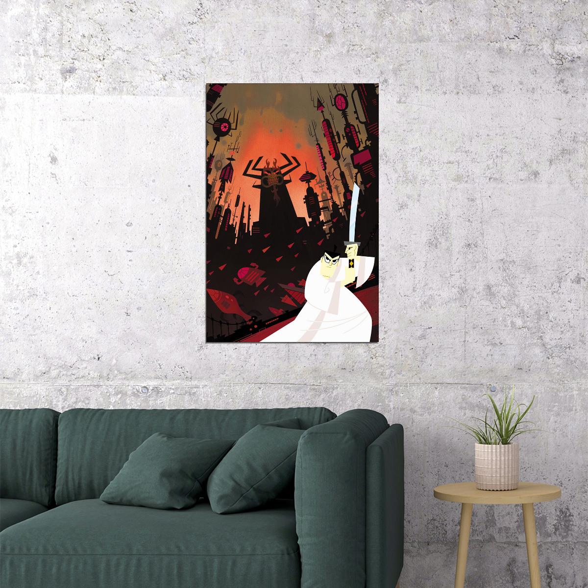 Samurai Jack Field Of Skulls Animated Series Poster Wall Art Print Home Wall Decor