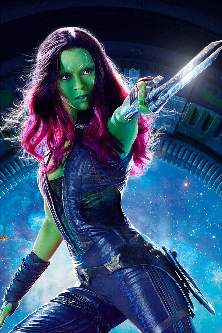 Gamora Jump Attack Asguardians Of The Galaxy Poster Wall Art Print Home Wall Decor