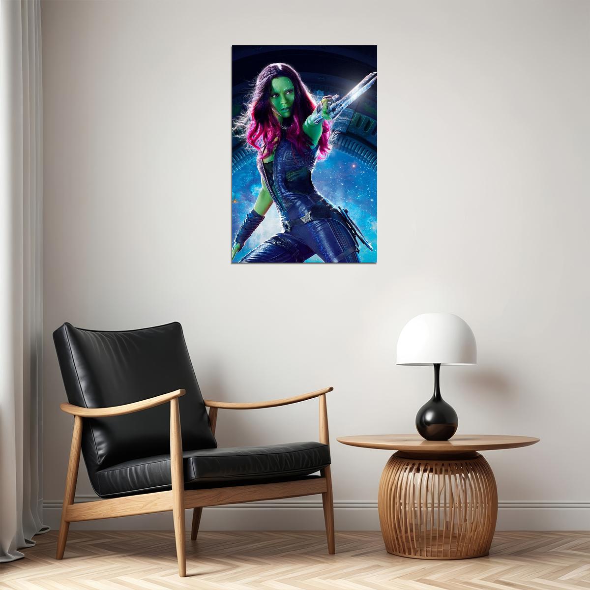 Gamora Jump Attack Asguardians Of The Galaxy Poster Wall Art Print Home Wall Decor