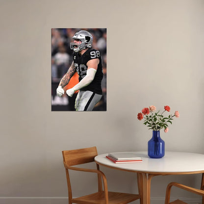 Maxx Crosby Las Vegas Raiders American Football Player Poster Wall Art Print Home Wall Decor