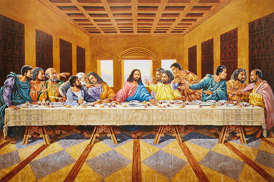 African American The Last Supper Oil Poster Wall Art Print Home Wall Decor