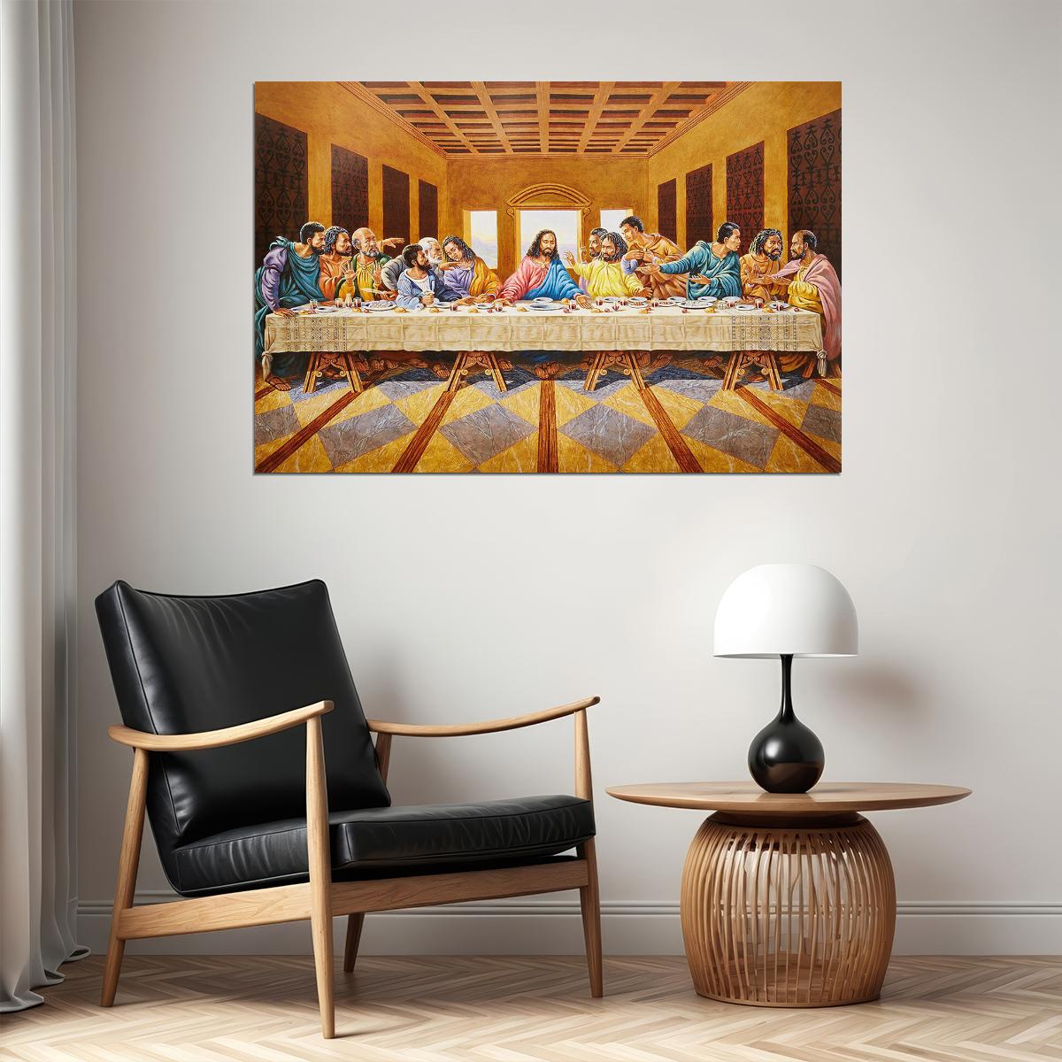 African American The Last Supper Oil Poster Wall Art Print Home Wall Decor