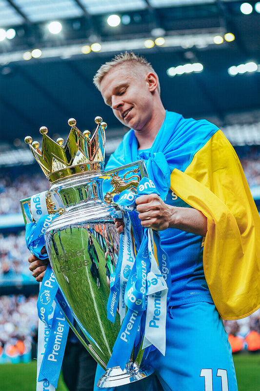 Oleksandr Zinchenko Manchester League Champions 2021/22 Poster Wall Art Print Home Wall Decor