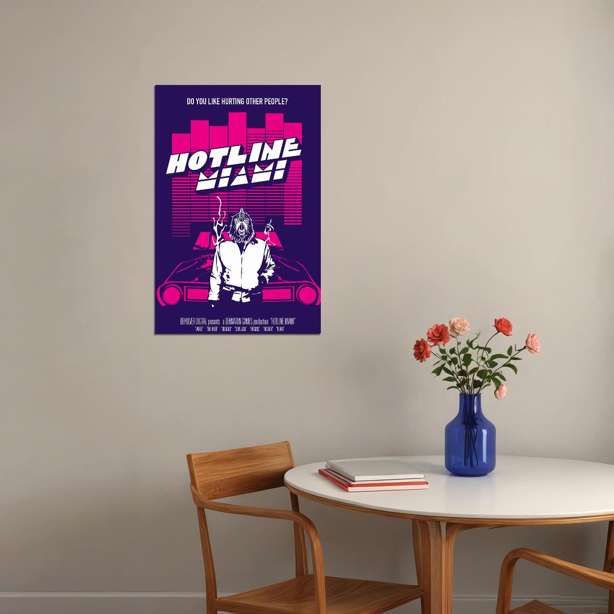 Hotline Miami Single Player Game Mystery Poster Wall Art Print Home Wall Decor