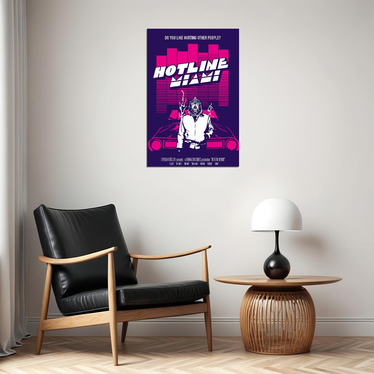 Hotline Miami Single Player Game Mystery Poster Wall Art Print Home Wall Decor