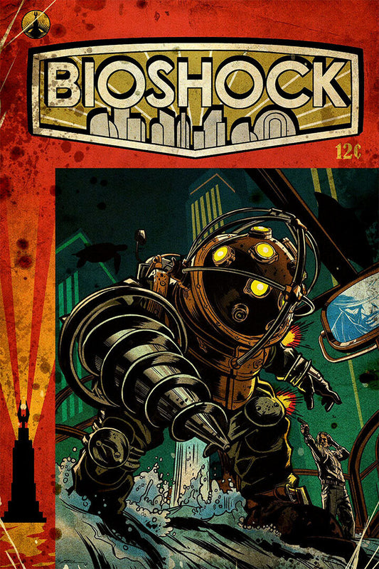 Bioshock Rpg Video Game Marksmanship Poster Wall Art Print Home Wall Decor