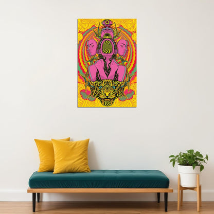 Psychedelic Trippy Visual Mind Abstract Poster Wall Art Print Home Wall Decor