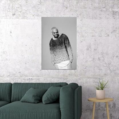 Chris Brown Photoshoot Rap Artist Singer Poster Wall Art Print Home Wall Decor