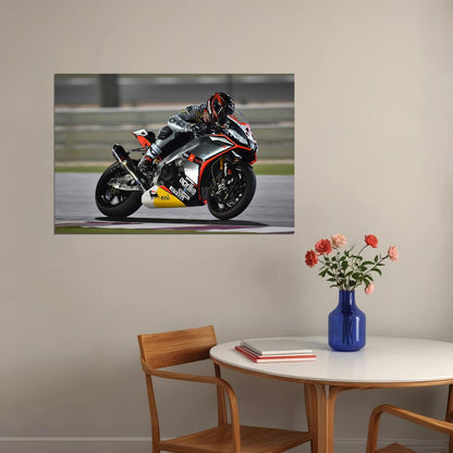 Aprilia Rsv4 Racing Motorcycle Speed Fast Poster Wall Art Print Home Wall Decor