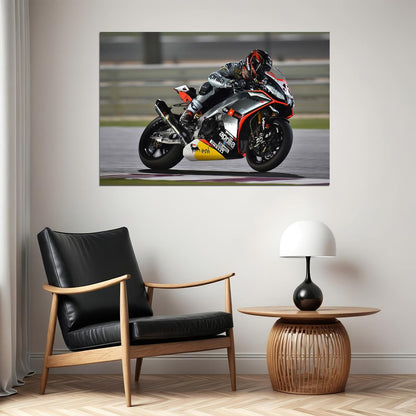 Aprilia Rsv4 Racing Motorcycle Speed Fast Poster Wall Art Print Home Wall Decor