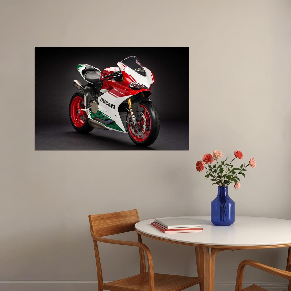 Ducati 1299 Panigale R Final Edition Motorcycle Poster Wall Art Print Home Wall Decor