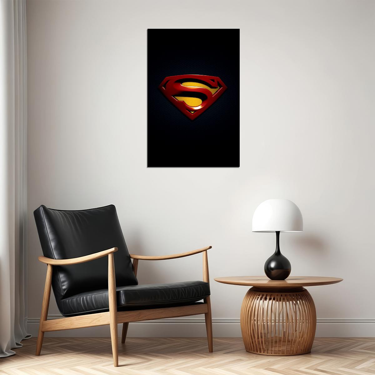 Superman Logo Tv Comics Symbol Poster Wall Art Print Home Wall Decor