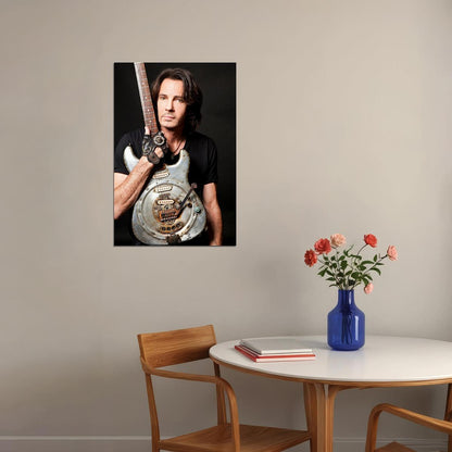 Rick Springfield With Fuitar Musician Poster Wall Art Print Home Wall Decor