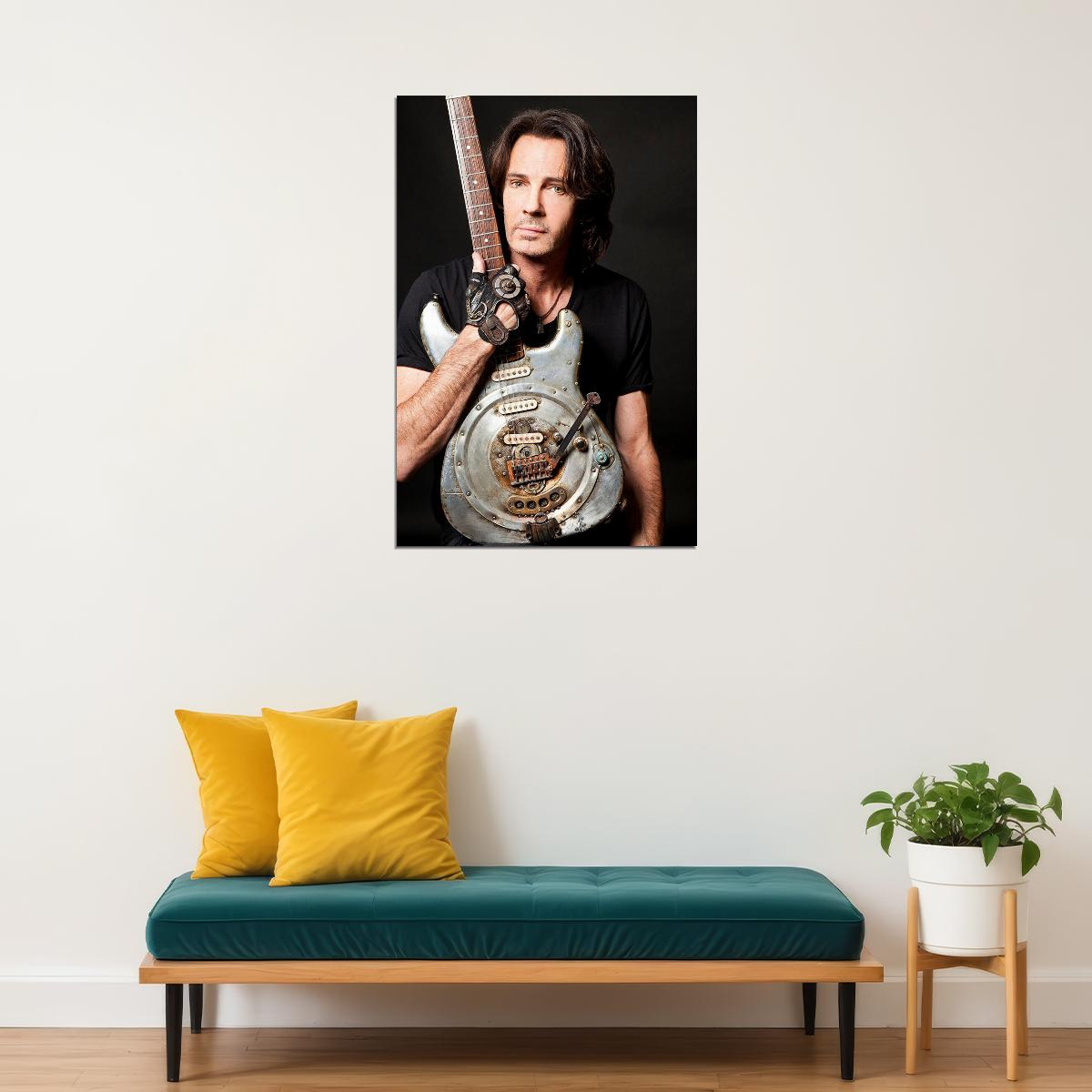 Rick Springfield With Fuitar Musician Poster Wall Art Print Home Wall Decor