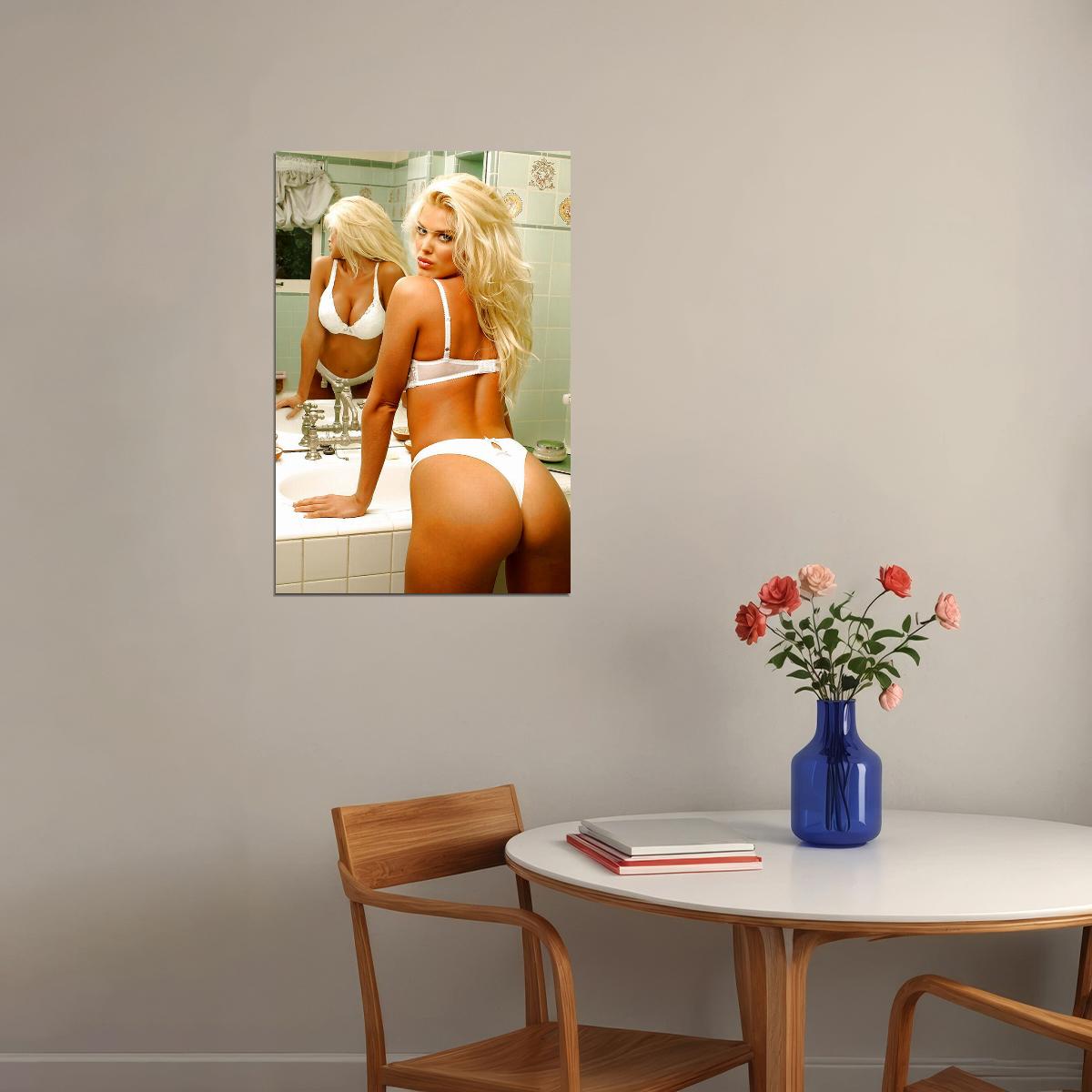 Victoria Silvstedt Hot Beauty In The Shower Poster Wall Art Print Home Wall Decor