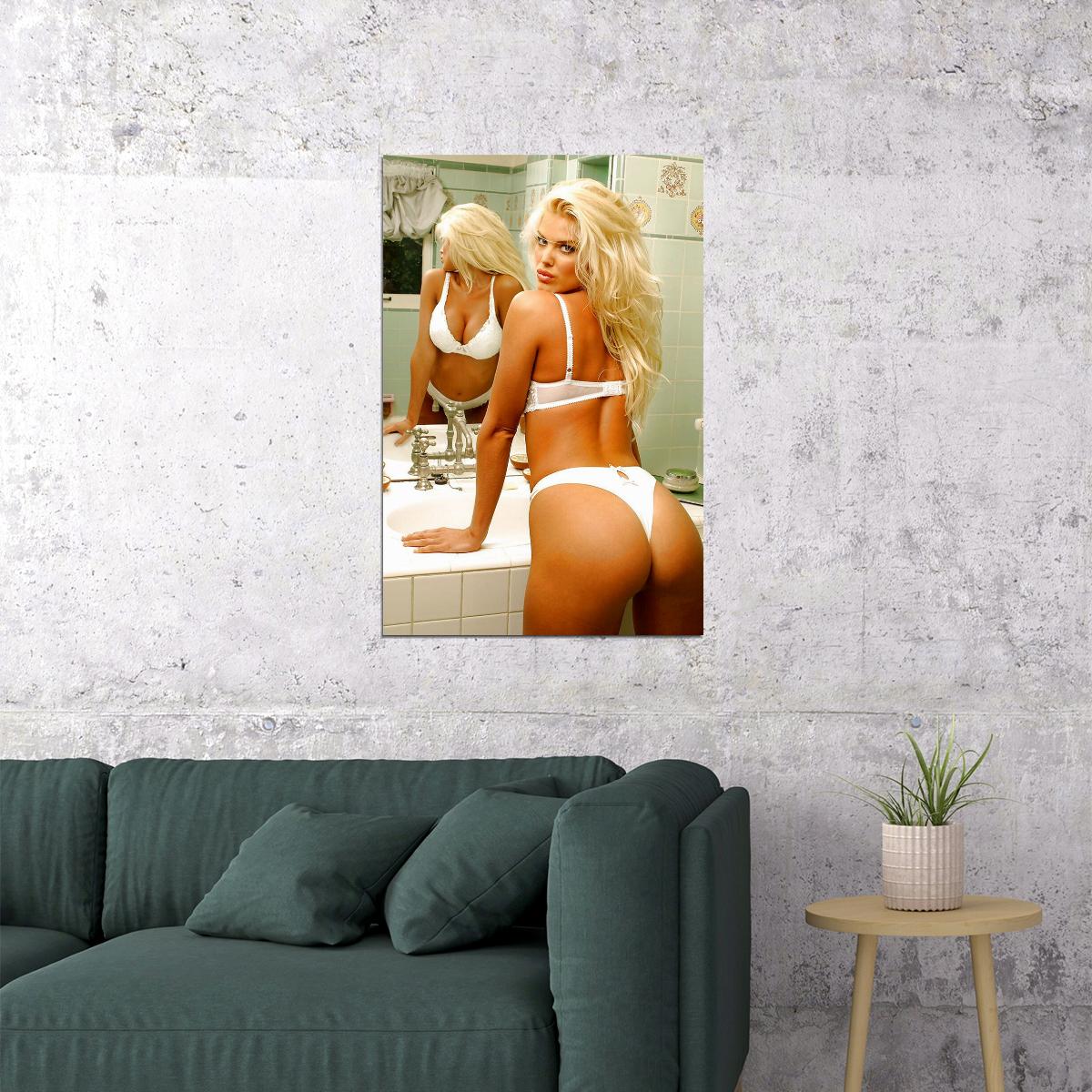 Victoria Silvstedt Hot Beauty In The Shower Poster Wall Art Print Home Wall Decor