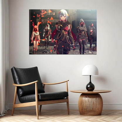 Scarlet Nexus Gun Fight Hot Tv Video Game Poster Wall Art Print Home Wall Decor