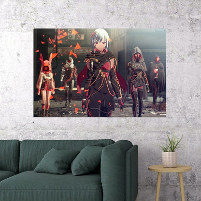 Scarlet Nexus Gun Fight Hot Tv Video Game Poster Wall Art Print Home Wall Decor