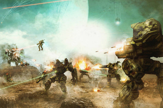 Battletech Fight Gun War Hot Tv Game Poster Wall Art Print Home Wall Decor