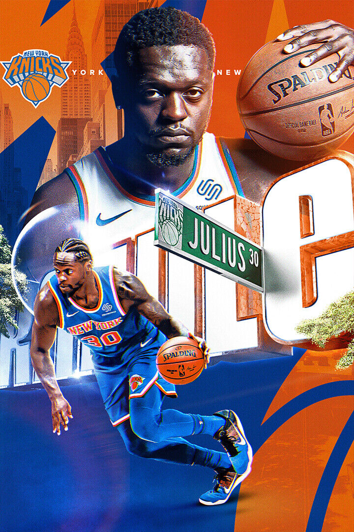 Julius Randle New York Knicks Basketball Star Poster Wall Art Print Home Wall Decor