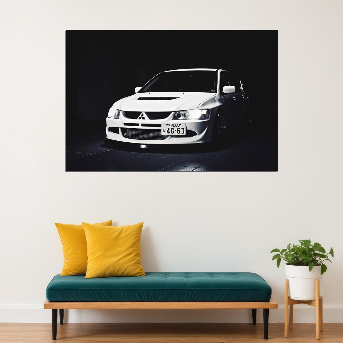 Lancer Evolution Evo Mitsubishi Super Racing Car Poster Wall Art Print Home Wall Decor