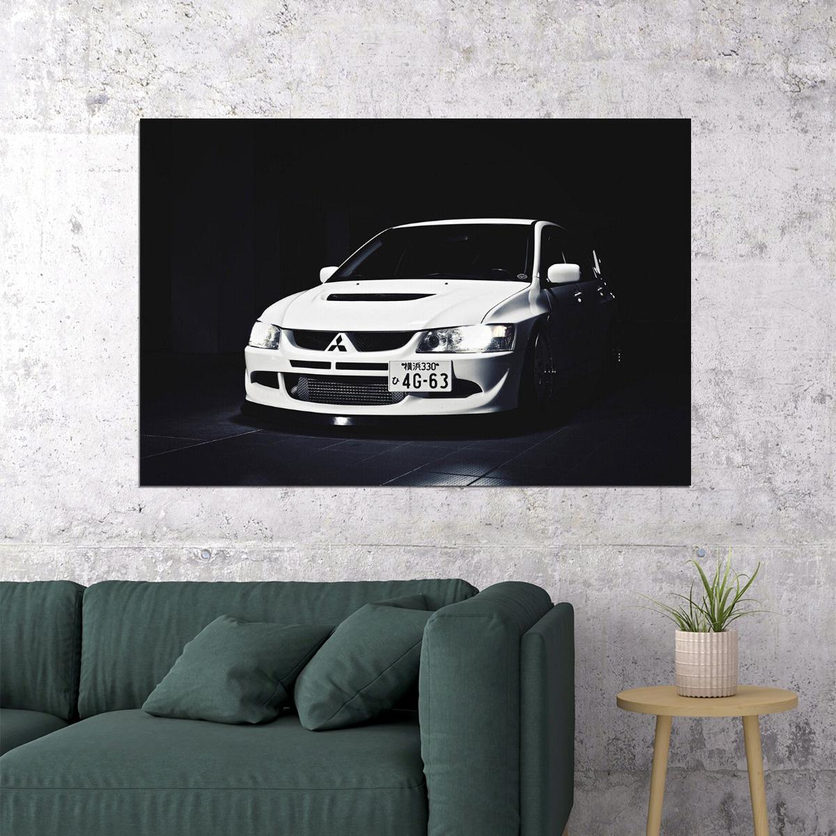 Lancer Evolution Evo Mitsubishi Super Racing Car Poster Wall Art Print Home Wall Decor