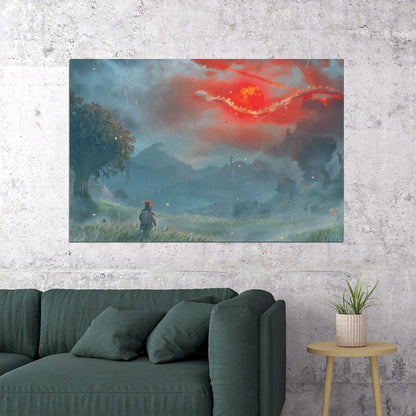 Legend Of Zelda Breath Of The Wild Ocarina Of Time Game Poster Wall Art Print Home Wall Decor