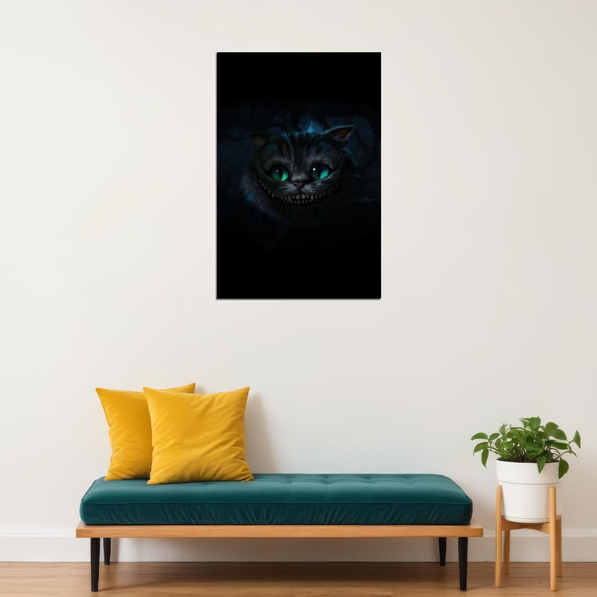 Alice In Wonderland Cheshire Cat Movie Poster Wall Art Print Home Wall Decor