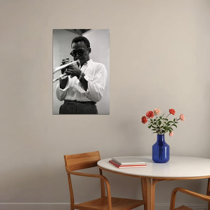 Miles Davis Trumpet Playing Composer Poster Wall Art Print Home Wall Decor