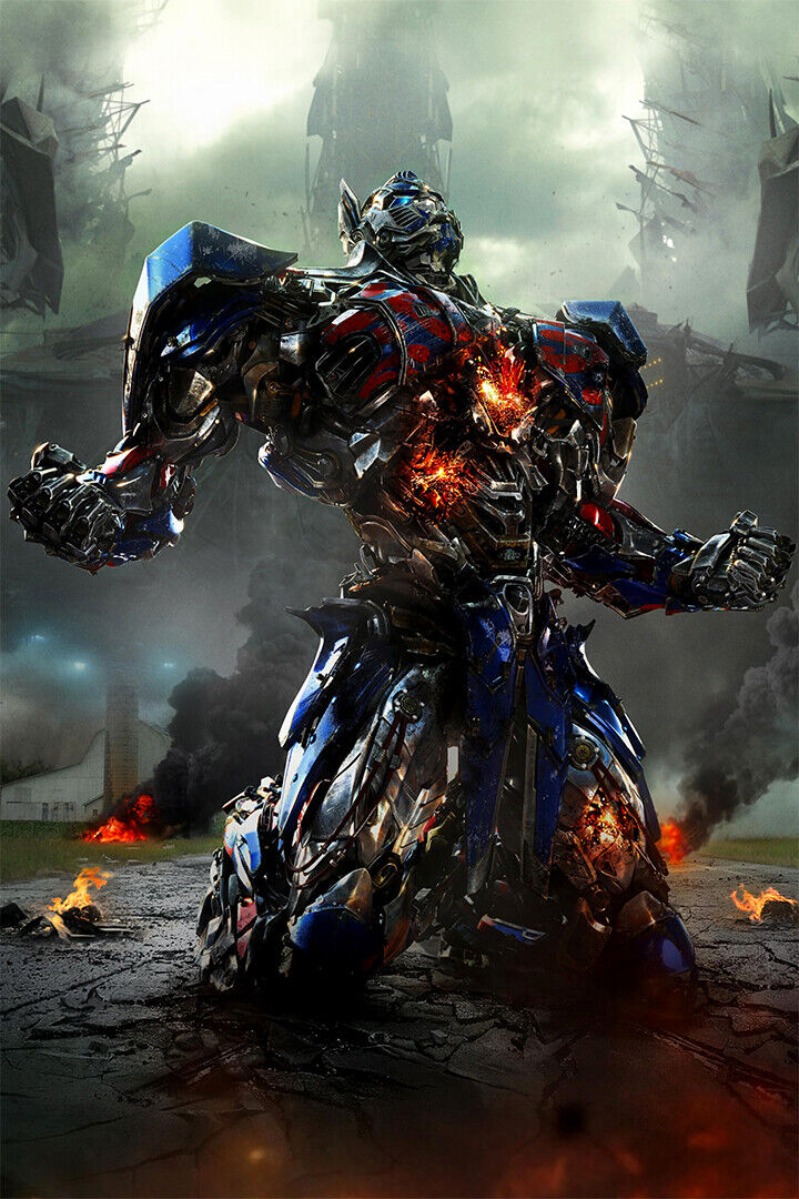 Optimus Prime Transformers 4 Action Movie Poster Wall Art Print Home Wall Decor