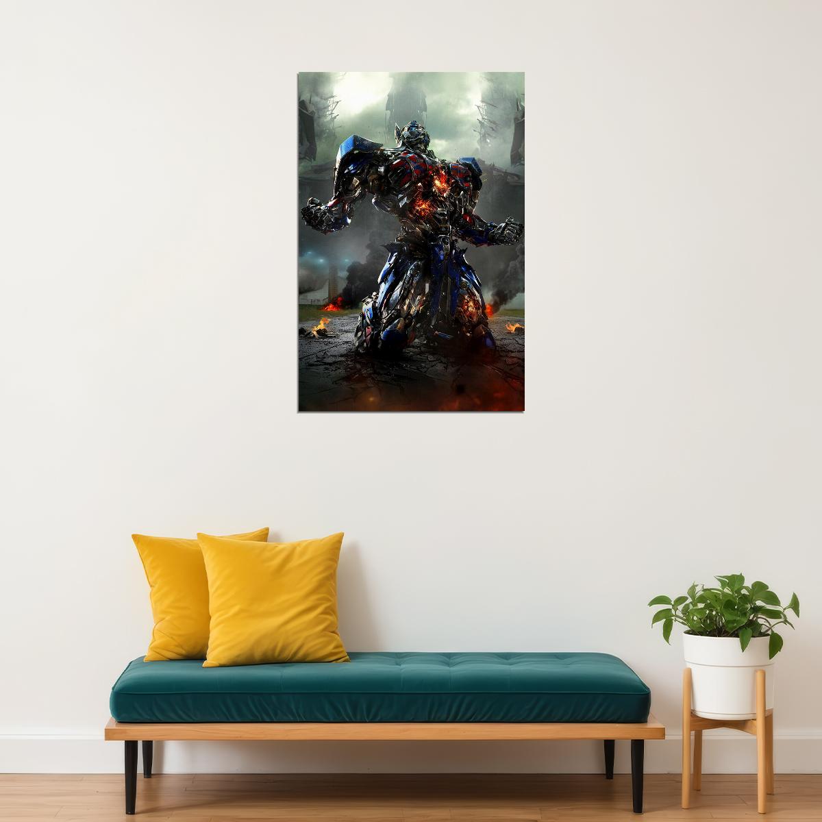 Optimus Prime Transformers 4 Action Movie Poster Wall Art Print Home Wall Decor