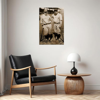 Lou Gehrig And Babe Ruth Poster Wall Art Print Home Wall Decor