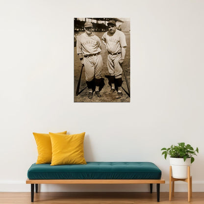 Lou Gehrig And Babe Ruth Poster Wall Art Print Home Wall Decor