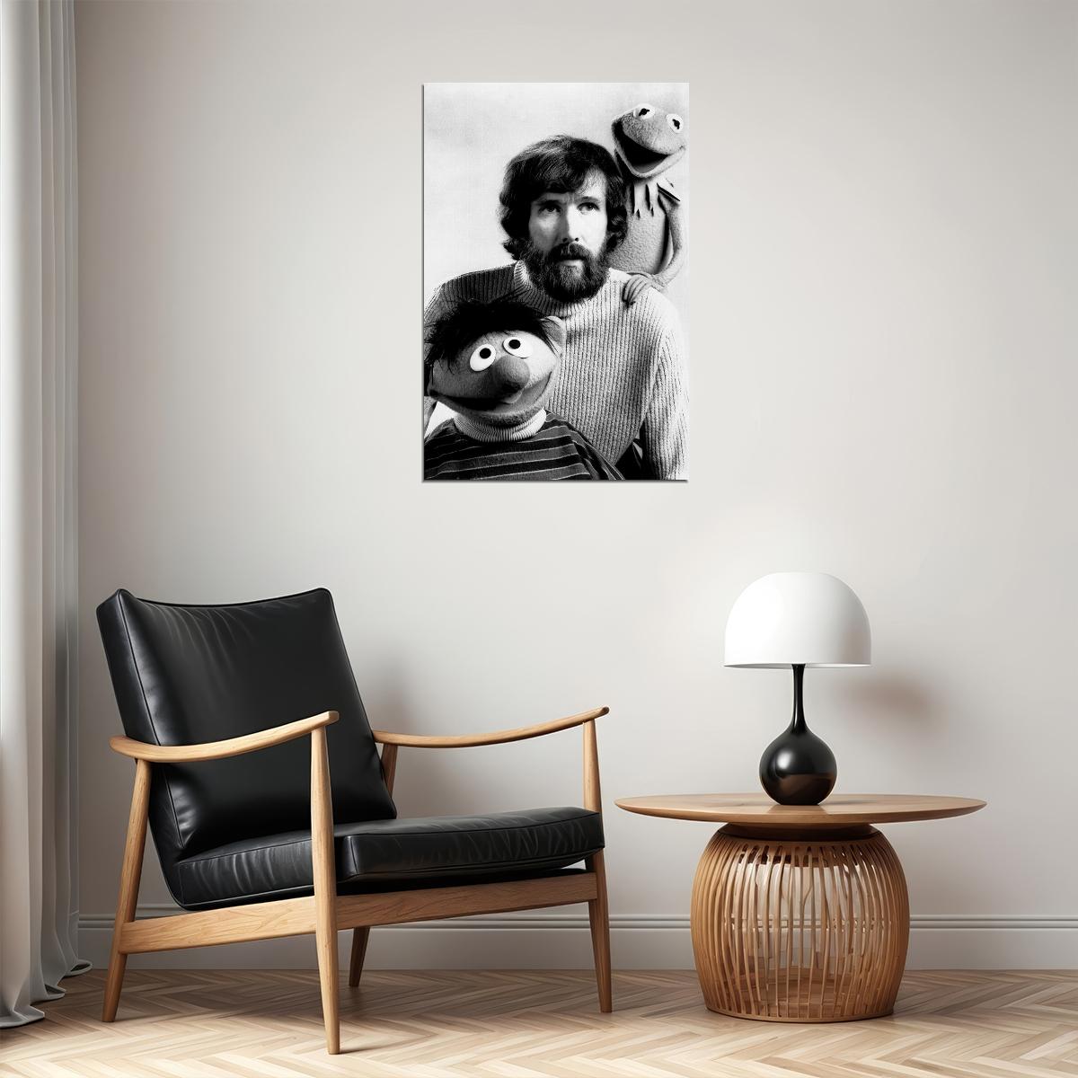 Jim Henson With Kermit The Frog And Ernie Poster Wall Art Print Home Wall Decor