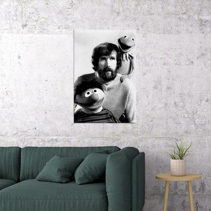 Jim Henson With Kermit The Frog And Ernie Poster Wall Art Print Home Wall Decor